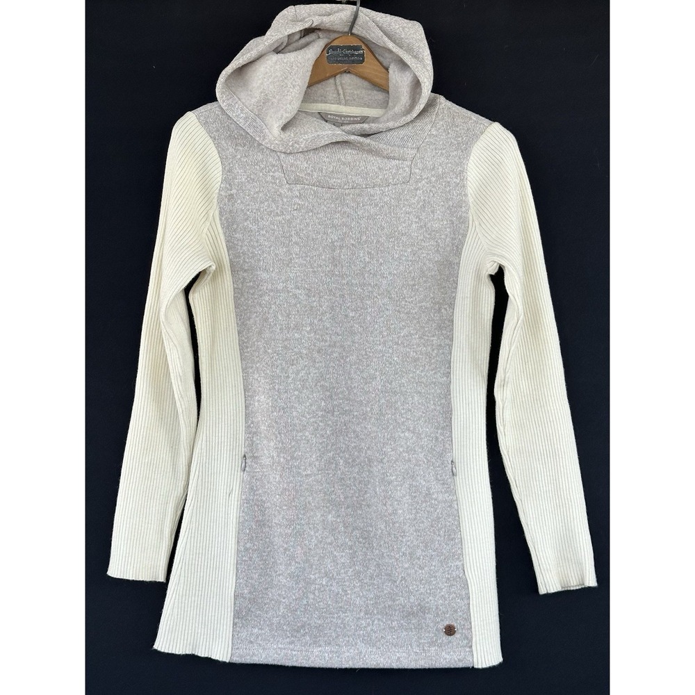 Royal Robbins Hooded Pullover Sweater Fleece Lined Women's S Zipped Pockets Cozy